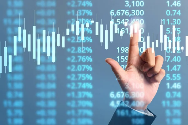  İşadamı, işinde grafik büyümesi ve grafik artışı için olumlu göstergeler planlıyor