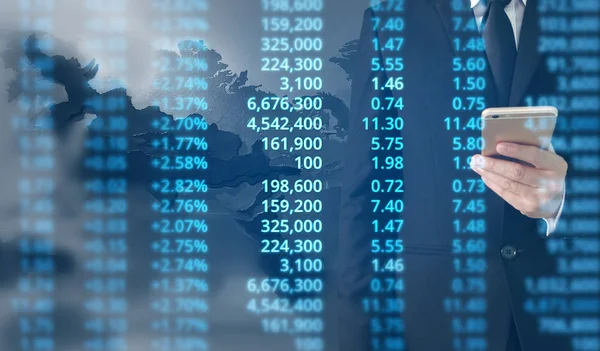 Üzletember Terv Grafikon Növekedés Növekedése Chart Pozitív Mutatók Üzleti — Stock Fotó