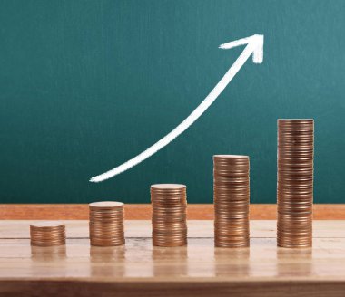 grafik sikke stok Finans iş kavramı