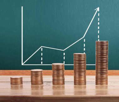 grafik sikke stok Finans iş kavramı