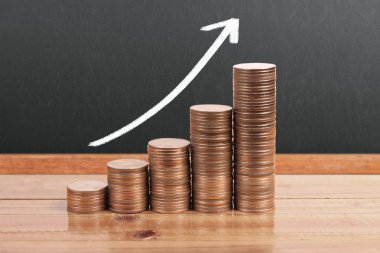 grafik sikkeleri hisse senedi finans ve iş konsepti