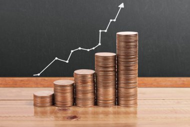 grafik sikkeleri hisse senedi finans ve iş konsepti