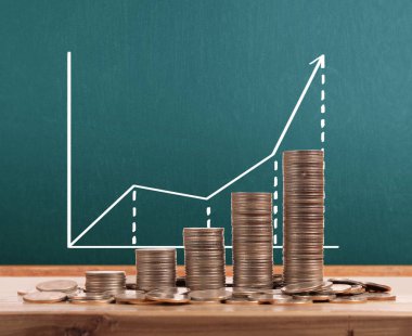 grafik sikke stok Finans iş kavramı