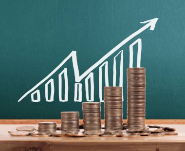 grafik sikke stok Finans iş kavramı