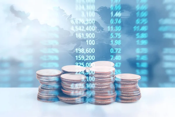 grafik sikkeleri hisse senedi finans ve iş konsepti