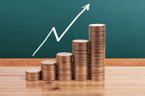 grafik sikkeleri hisse senedi finans ve iş konsepti