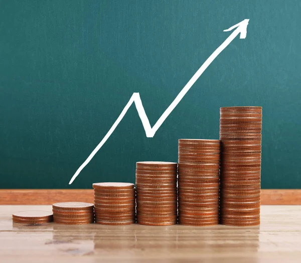 grafik sikkeleri hisse senedi finans ve iş konsepti