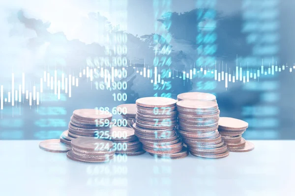 grafik sikkeleri hisse senedi finans ve iş konsepti