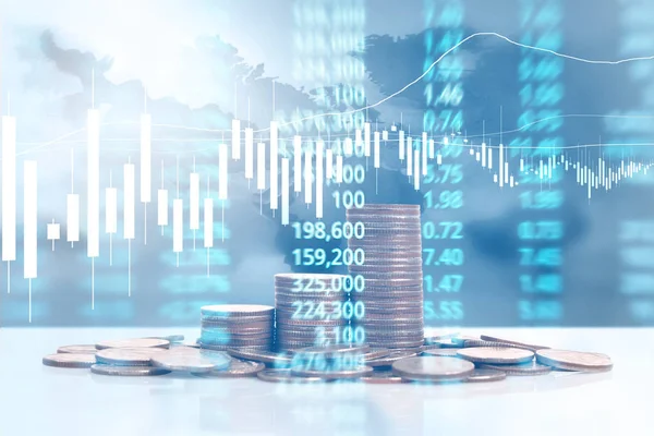grafik sikkeleri hisse senedi finans ve iş konsepti