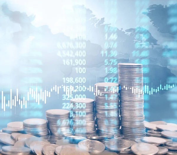 grafik sikkeleri hisse senedi finans ve iş konsepti