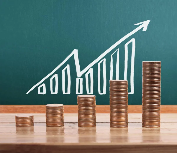 grafik sikkeleri hisse senedi finans ve iş konsepti