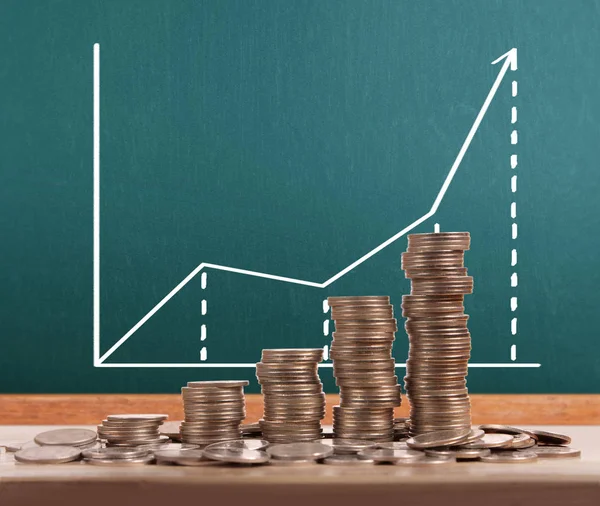 Grafik sikke stok Finans iş kavramı — Stok fotoğraf