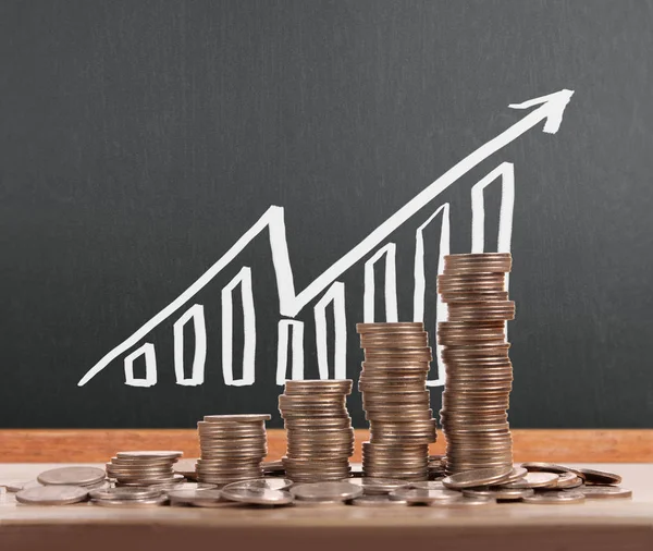 grafik sikkeleri hisse senedi finans ve iş konsepti
