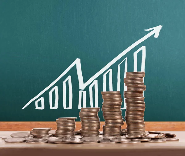 grafik sikkeleri hisse senedi finans ve iş konsepti