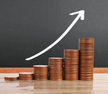 grafik sikkeleri hisse senedi finans ve iş konsepti