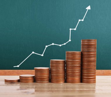 grafik sikke stok Finans iş kavramı