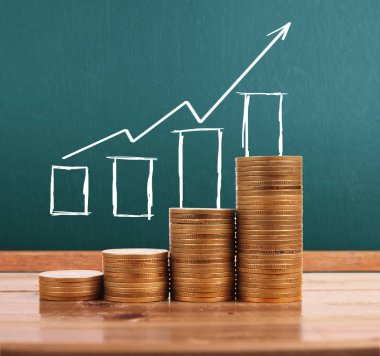 grafik sikke stok Finans iş kavramı