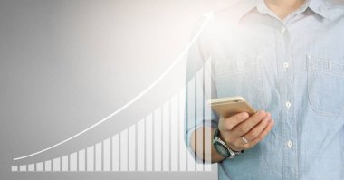 Scre üzerinde resimli grafik borsa mali verileri analiz