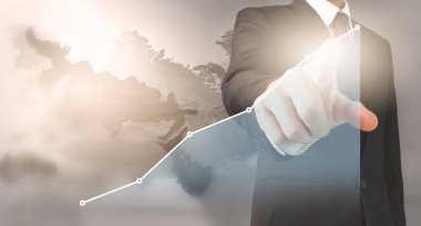 Scre üzerinde resimli grafik borsa mali verileri analiz