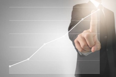 Bir ekrandaki resimli grafikler borsa finansal verileri analiz ediliyor