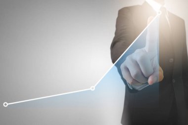 Scre üzerinde resimli grafik borsa mali verileri analiz