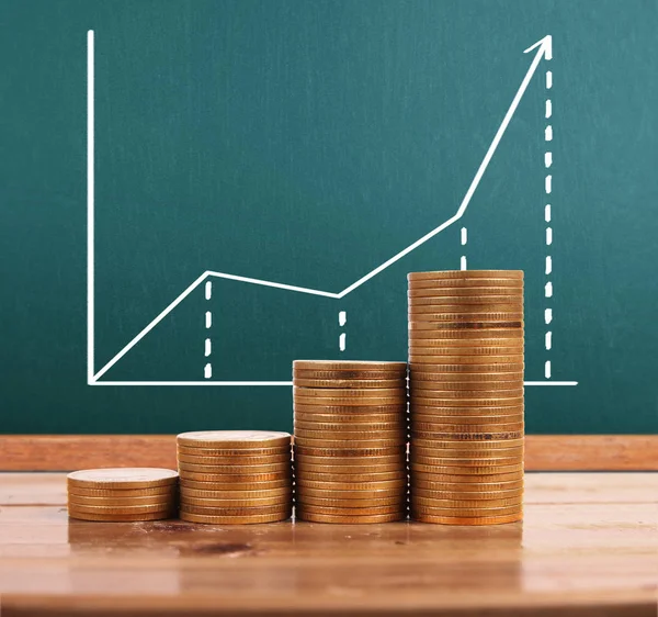 Grafik sikke stok Finans iş kavramı — Stok fotoğraf