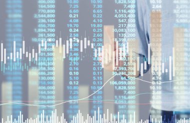 İş adamı grafik büyümesi ve grafik artışı