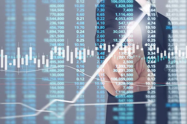 İş adamı grafik büyümesi ve grafik artışı