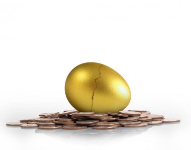 Yatırım hisse senedi altın yumurta konsepti