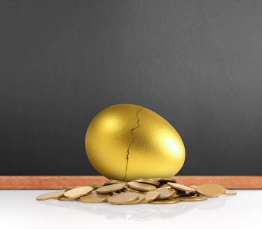 Yatırım hisse senedi altın yumurta konsepti