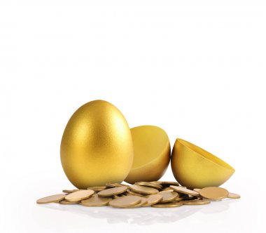 Yatırım hisse senedi altın yumurta konsepti