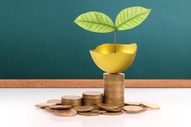 Yatırım hisse senedi altın yumurta konsepti