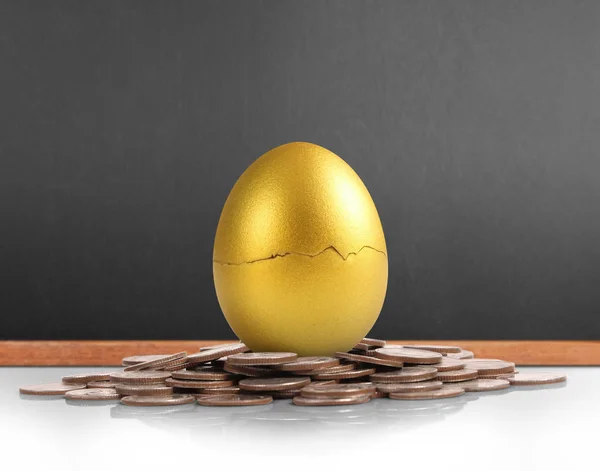 Anlagekonzept der goldenen Eier — Stockfoto