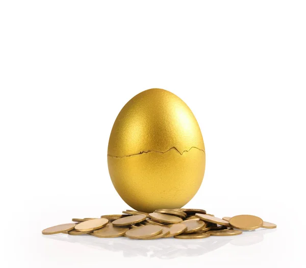 Yatırım Hisse Senedi Altın Yumurta Konsepti — Stok fotoğraf