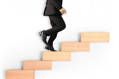 bir oyuncak merdiven adım iş kişi