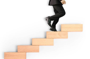 bir oyuncak merdiven adım iş kişi