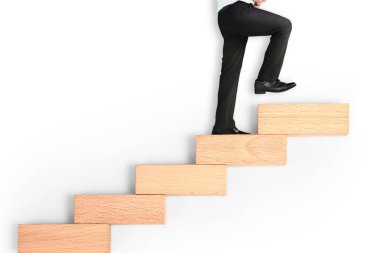 bir oyuncak merdiven adım iş kişi