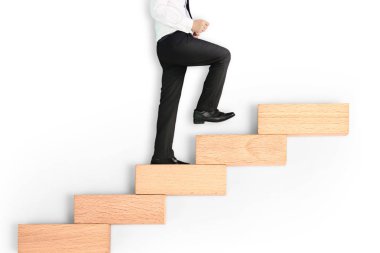 bir oyuncak merdiven adım iş kişi