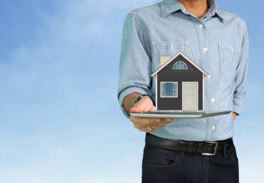 alıcı müşteri, evde el veren satıcı kişi