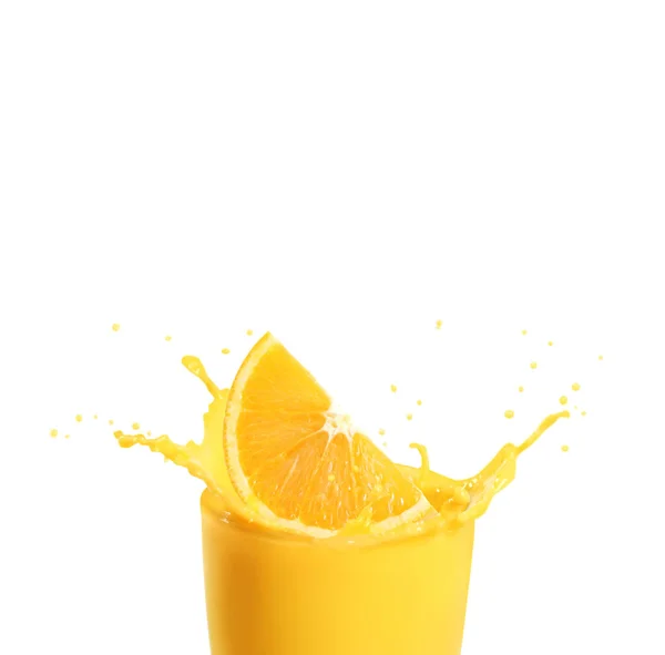 Frukt Apelsin Med Isolerade Blad — Stockfoto