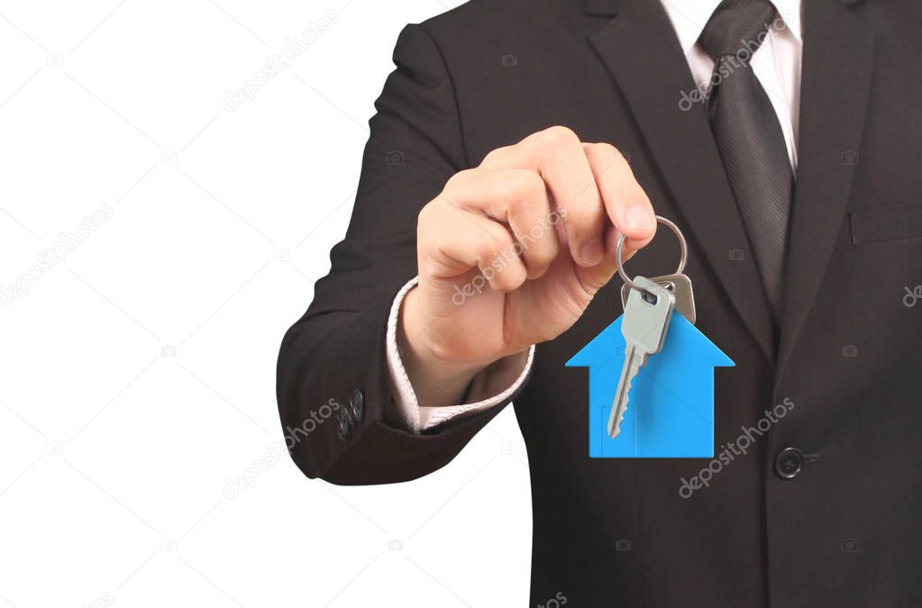house key in a hand 