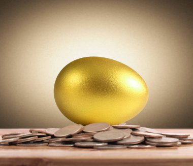 Yatırım hisse senedi altın yumurta konsepti