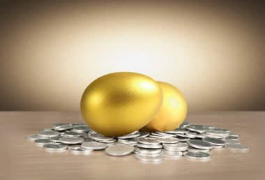 Yatırım hisse senedi altın yumurta konsepti