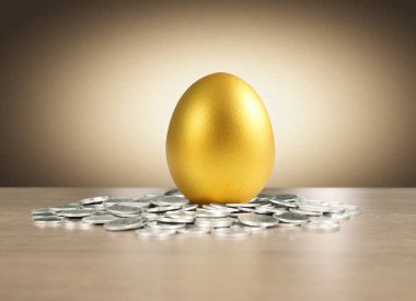 Yatırım hisse senedi altın yumurta konsepti