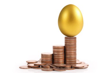 Yatırım hisse senedi altın yumurta konsepti
