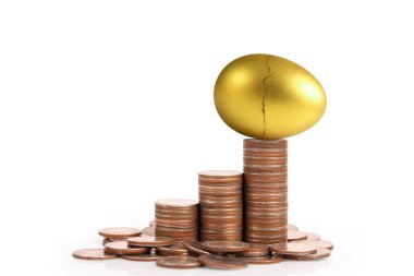 Yatırım hisse senedi altın yumurta konsepti