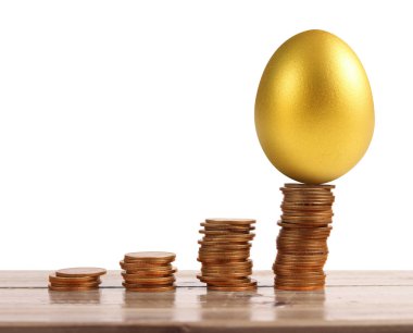 Yatırım hisse senedi altın yumurta konsepti