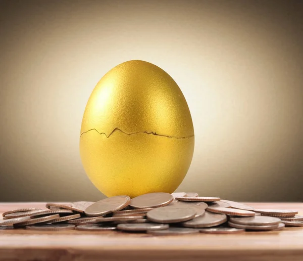 Yatırım Hisse Senedi Altın Yumurta Konsepti — Stok fotoğraf