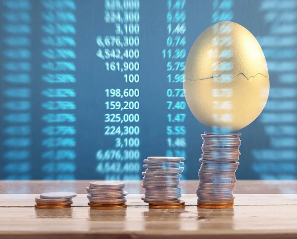 Investment Stock Concept Golden Eggs — Stock Photo, Image