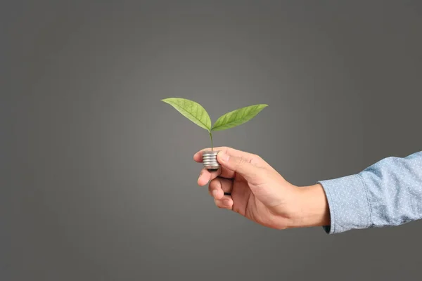 Holding Lightbulb Hand — Stock Photo, Image